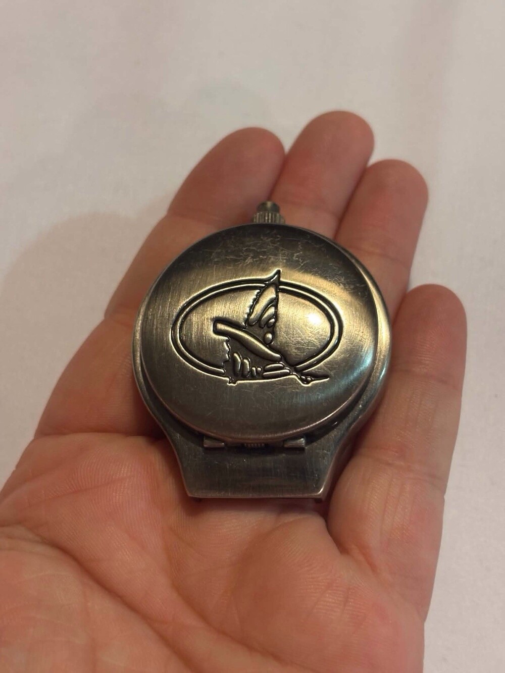 Remington Quartz Hunter Case Pocket Watch 38-173 Japan Movement Bird Dog Logo